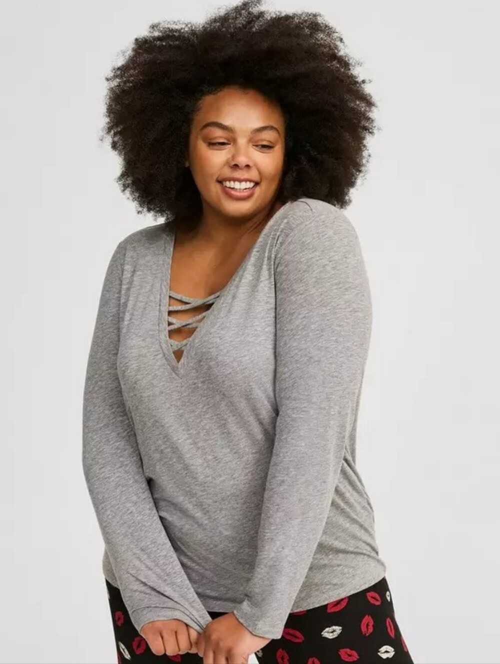 Torrid Super Soft Slub V-Neck Sleep Tee